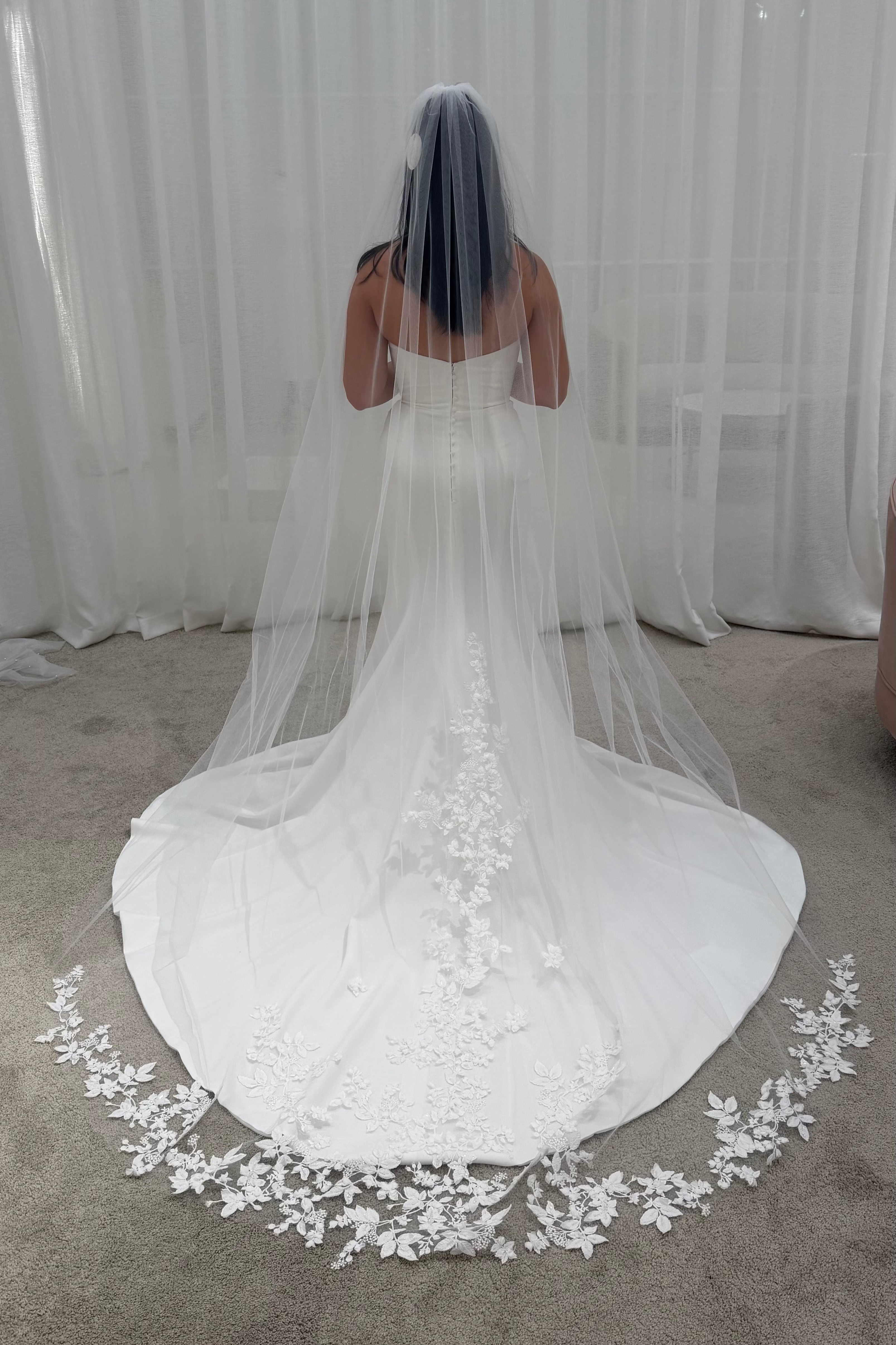 Sample 3d Floral Veil