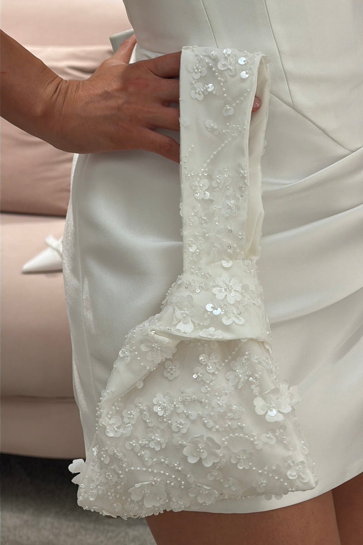 The Tie Bag- Lace Fabric