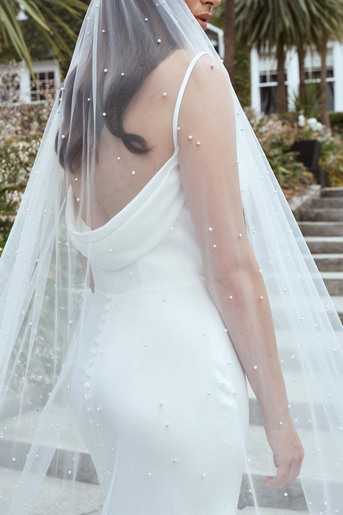 Closeup view of Pearl Veil
