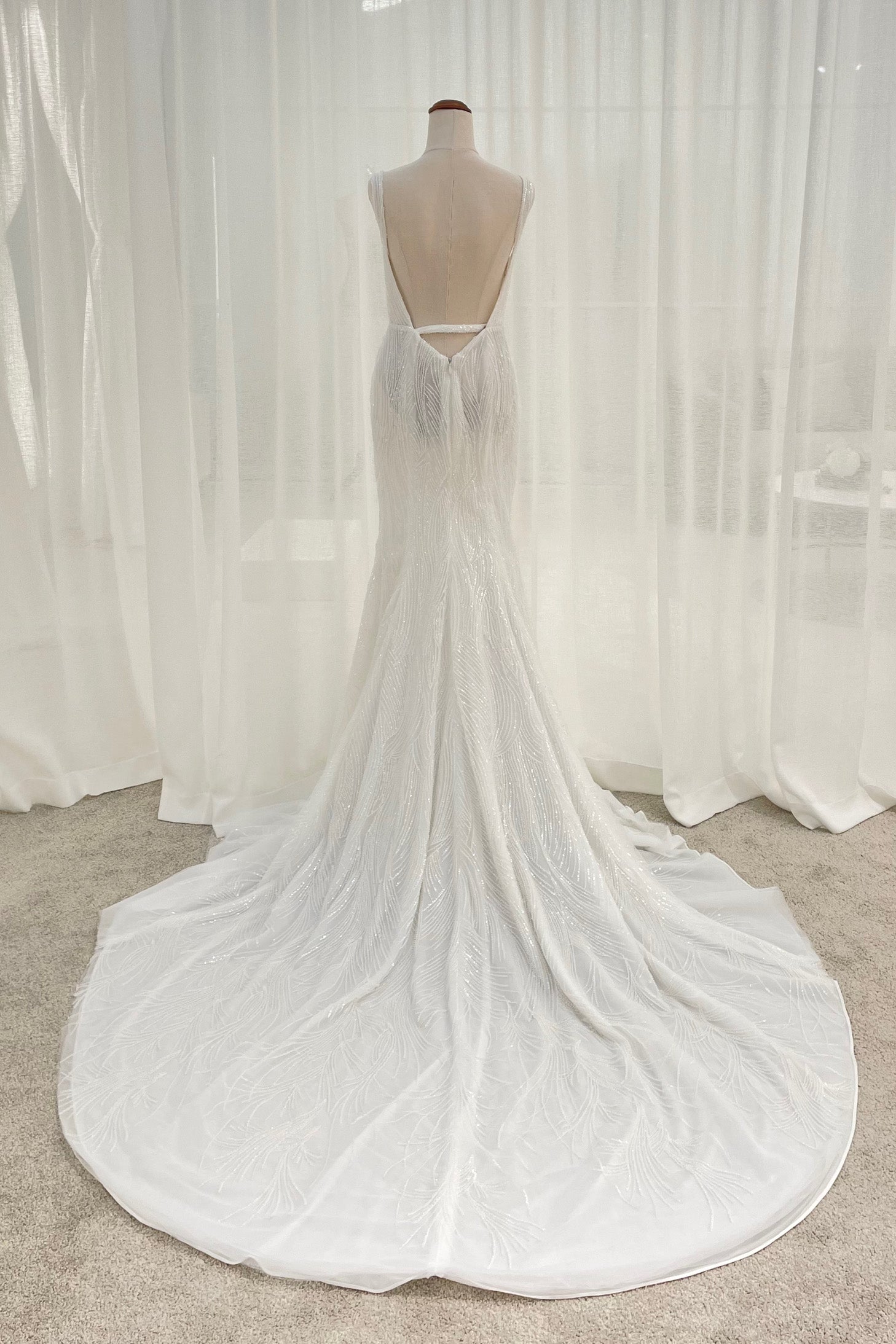 New Therese with linear beaded lace