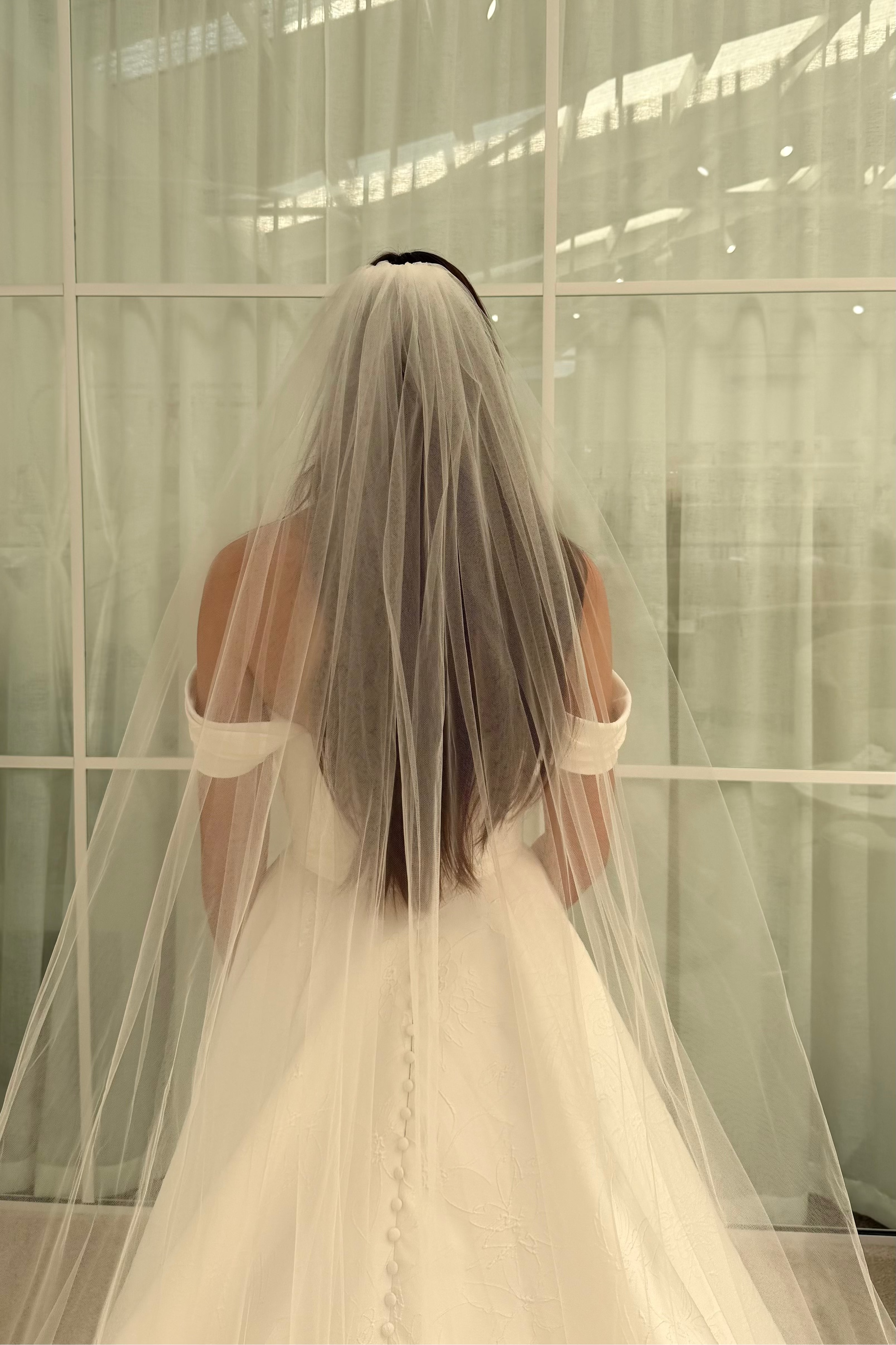 Voluminous Ivory Veil
