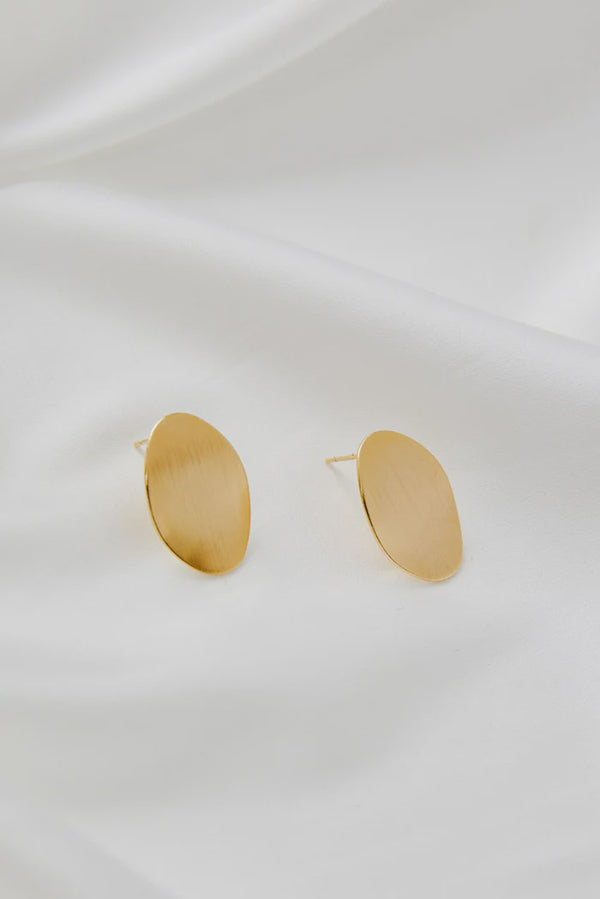 Sia - Minimal Wedding Earrings - Gold