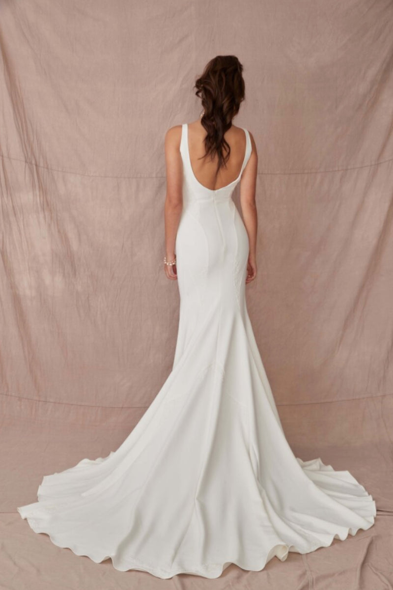 Clay gown full back view