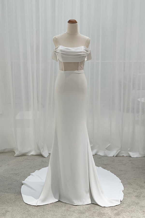 Crepe Greer Gown With Sheer Bodice