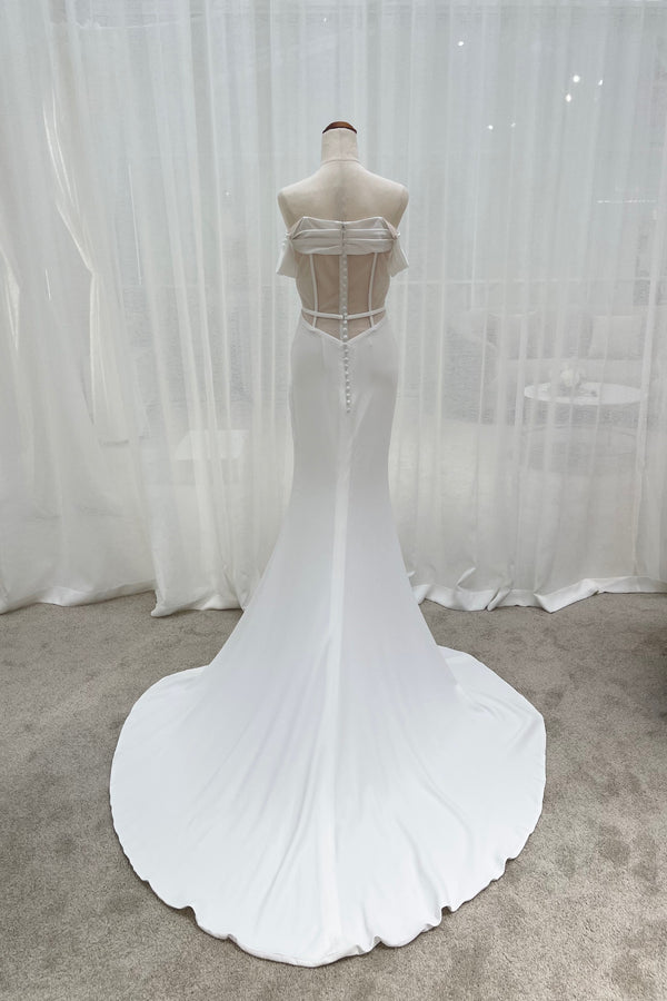 Crepe Greer Gown With Sheer Bodice