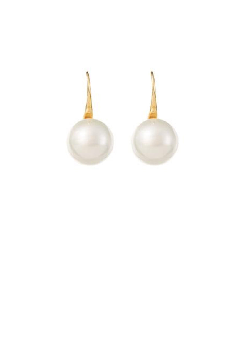 Millie Single Pearl Wedding Earrings- Gold