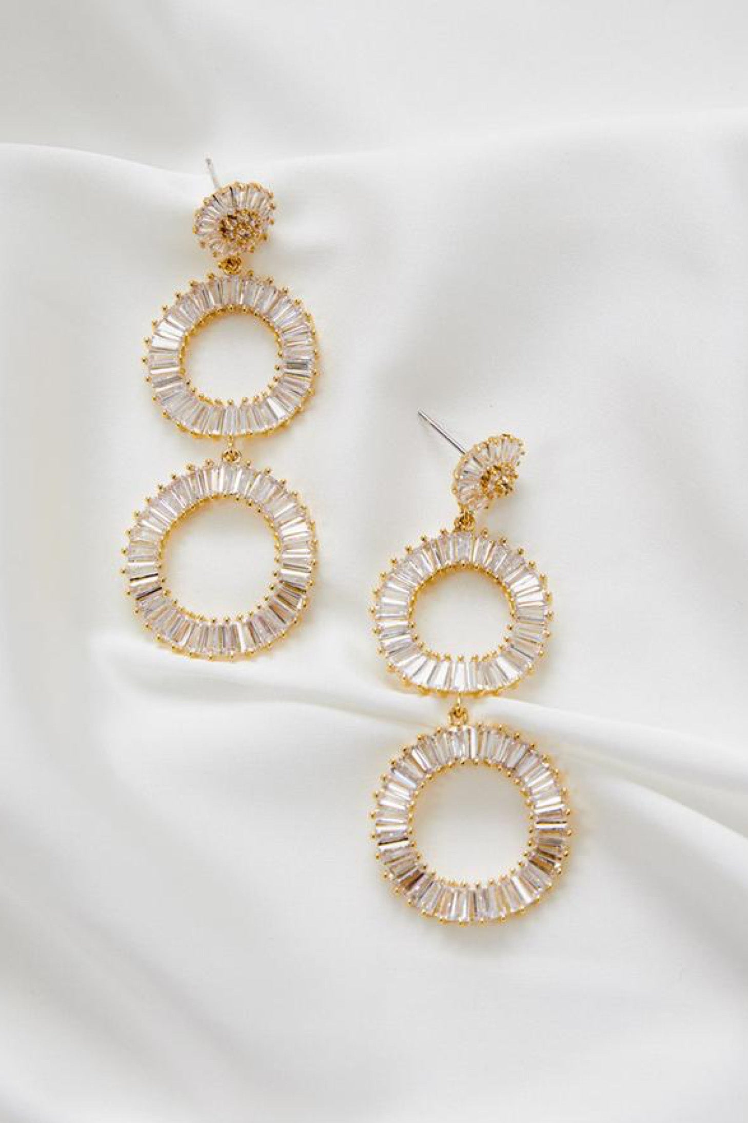 Tyler Statement Diamond Earrings- Gold