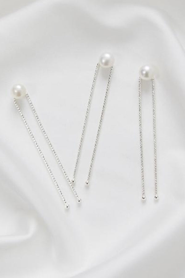 Freshwater Pearl Hair Pins- Silver