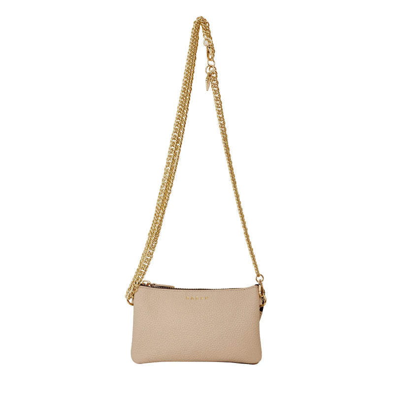 Lily Mini Bag- Parchment with Chain